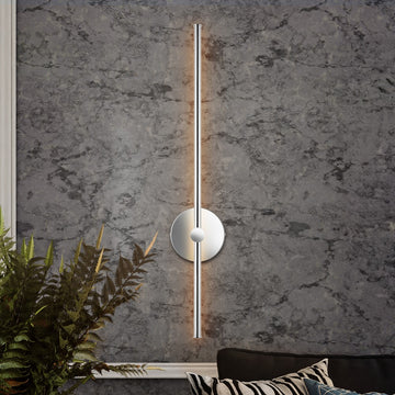 Anton 27.25" Modern Minimalist Iron Adjustable Bar Integrated LED Plug-In Sconce